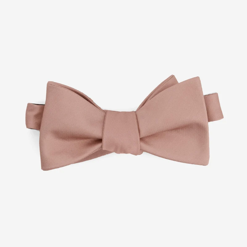 Mumu Weddings - Desert Solid Rose Gold Bow Tie