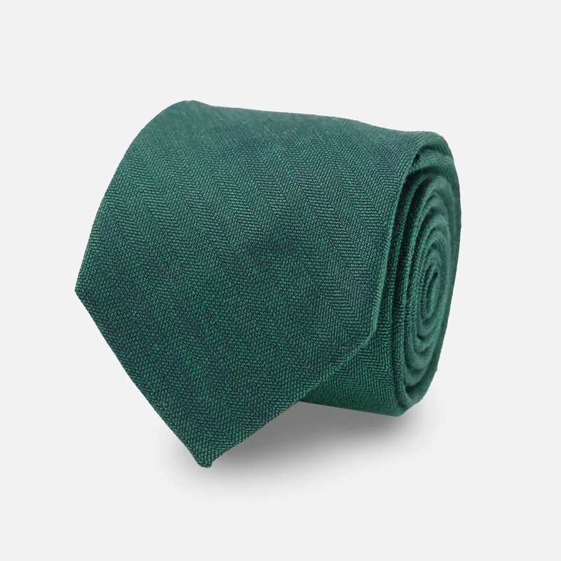 Linen Row Hunter Green Tie