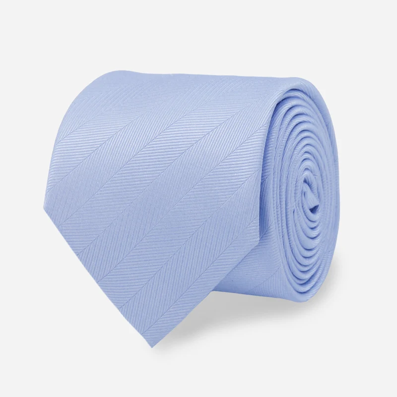 Herringbone Vow Light Blue Tie
