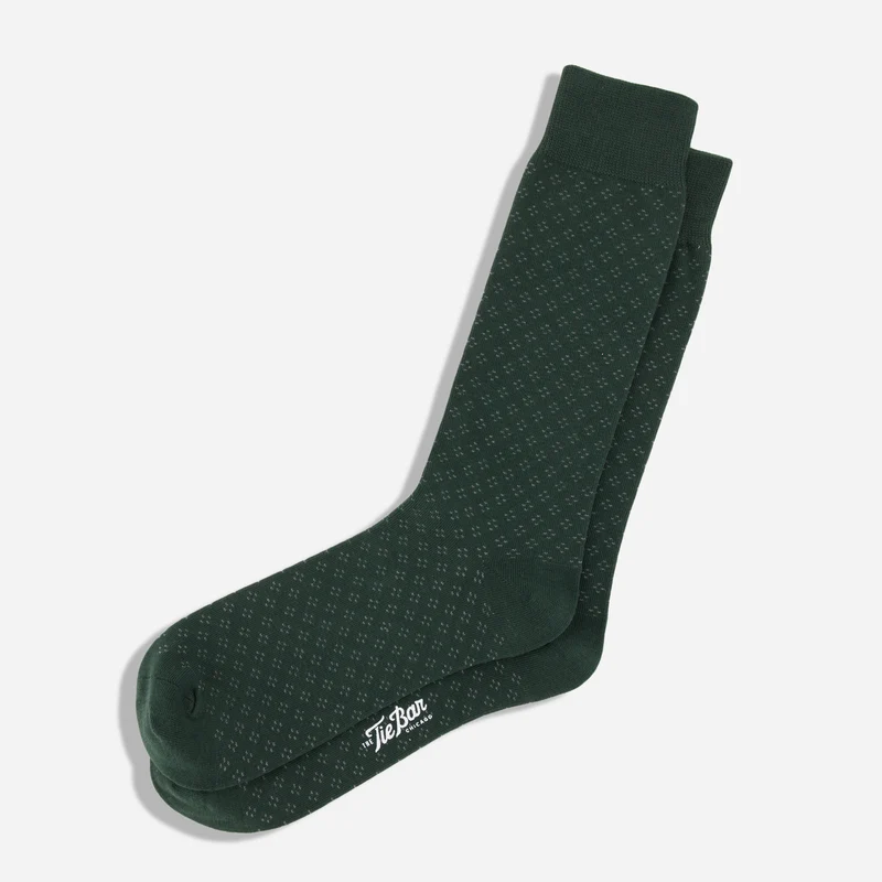 Speckled Hunter Green Dress Socks