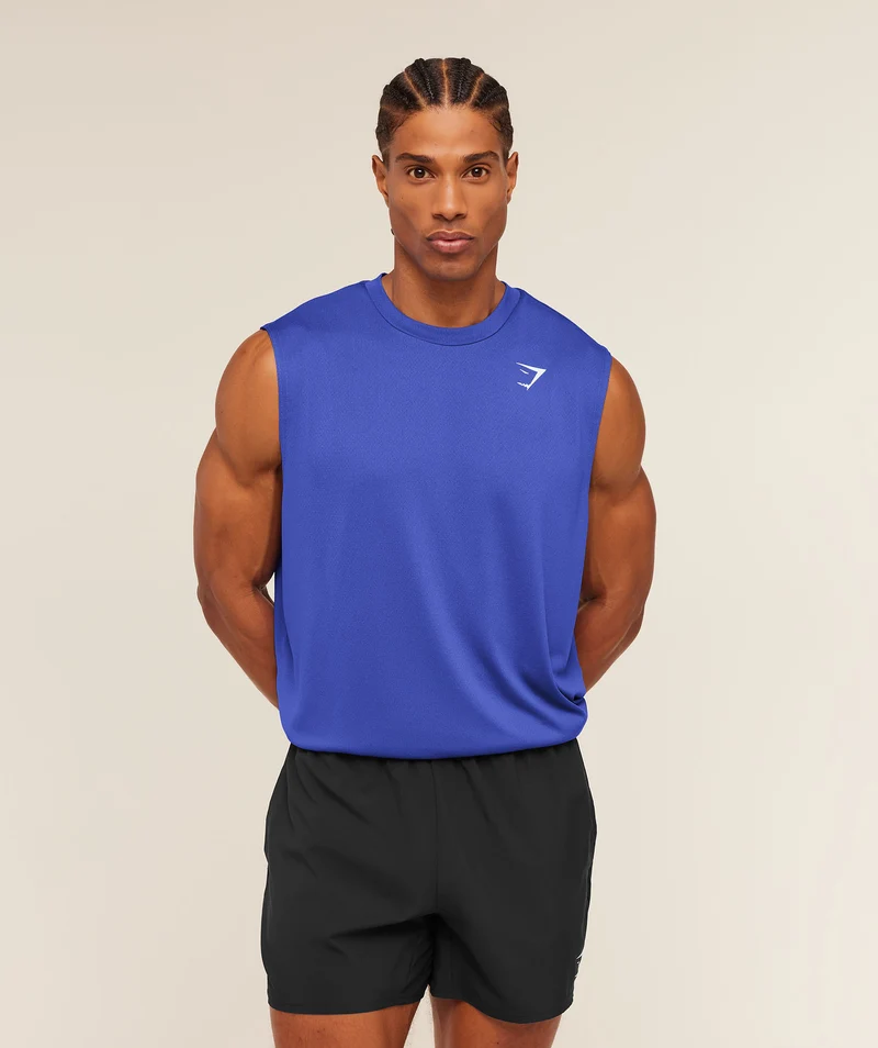 Gymshark Oversized Performance Tank - Force Blue