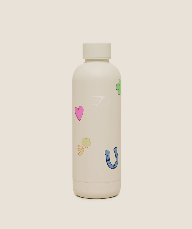 Gymshark Lucky Graphic 500ml Bottle - Tinted White