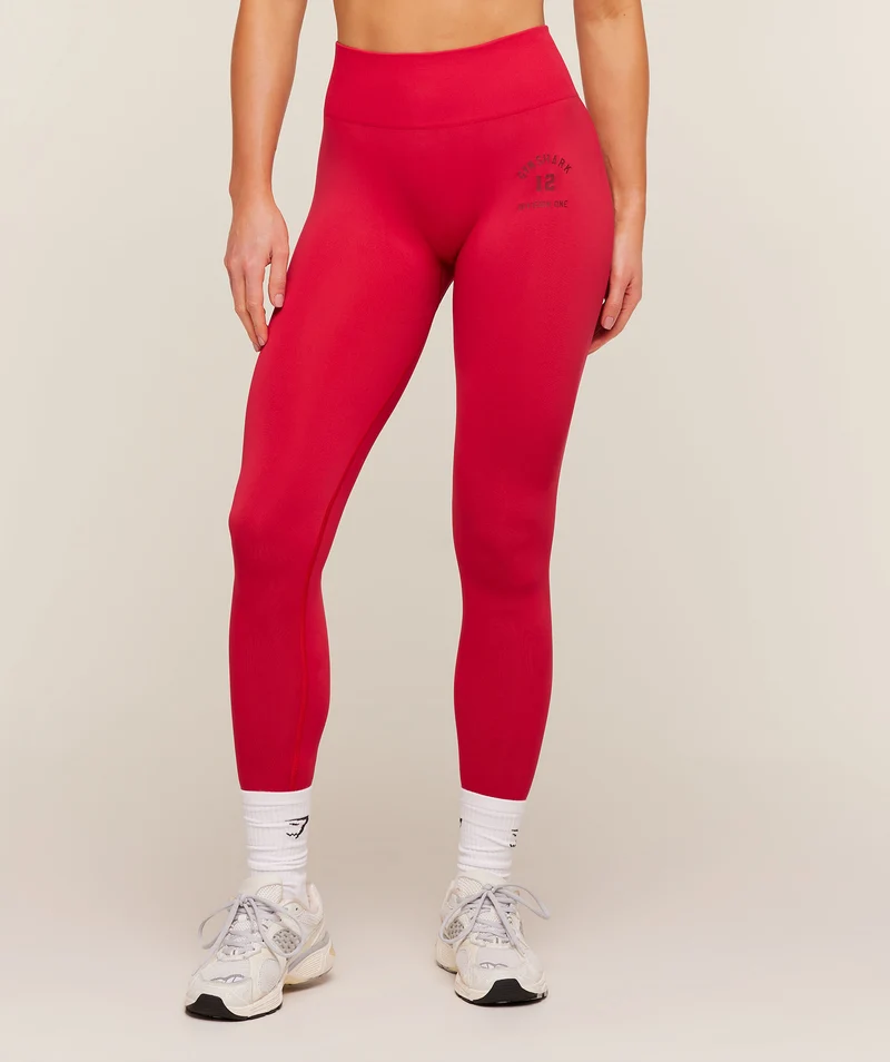 Gymshark Everyday Seamless Graphic Leggings - Conditioning Red