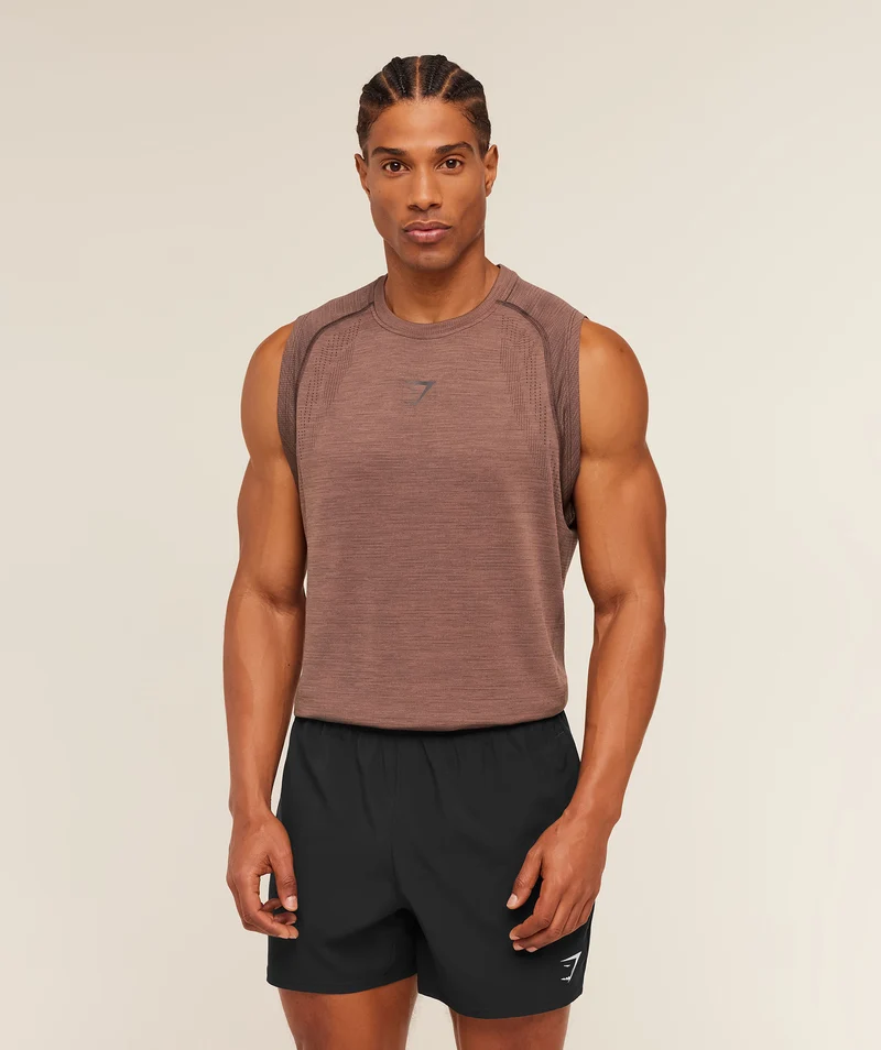 Gymshark Versatile Seamless Tank - Taupe Brown/Cool Brown
