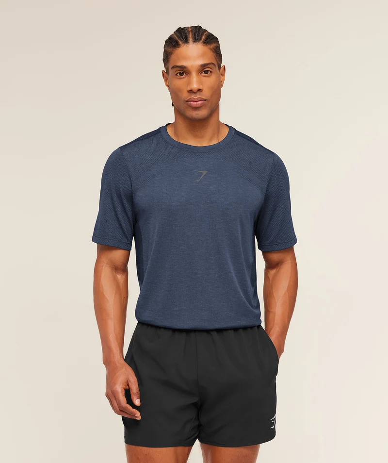 Gymshark Lightweight Seamless T-Shirt - Heavy Blue/Marl