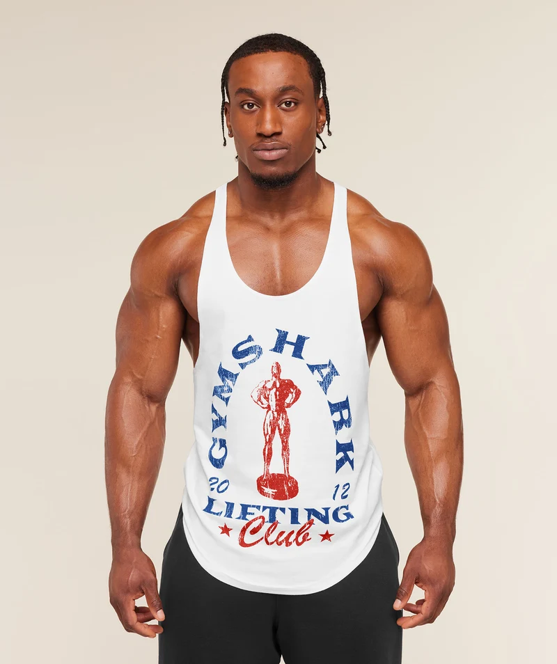 Gymshark Trophy Graphic Stringer - White