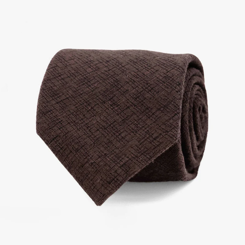 Pebble Solid Toffee Tie