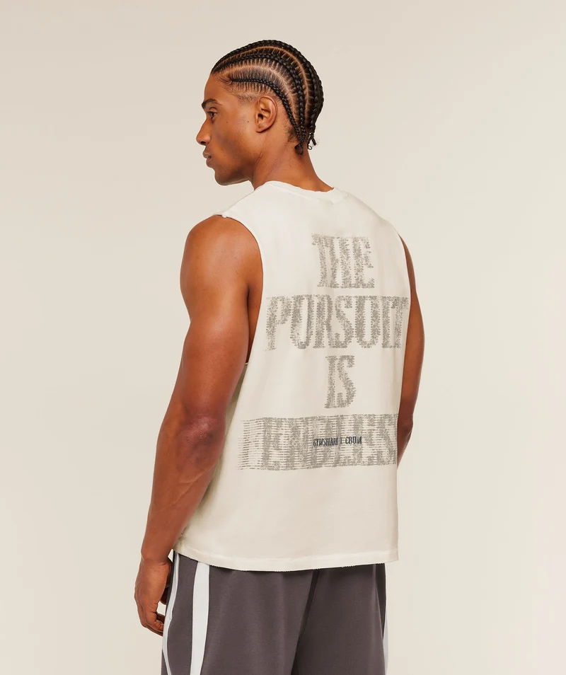 Gymshark x CBUM Washed Sleeveless T-Shirt - Soft White