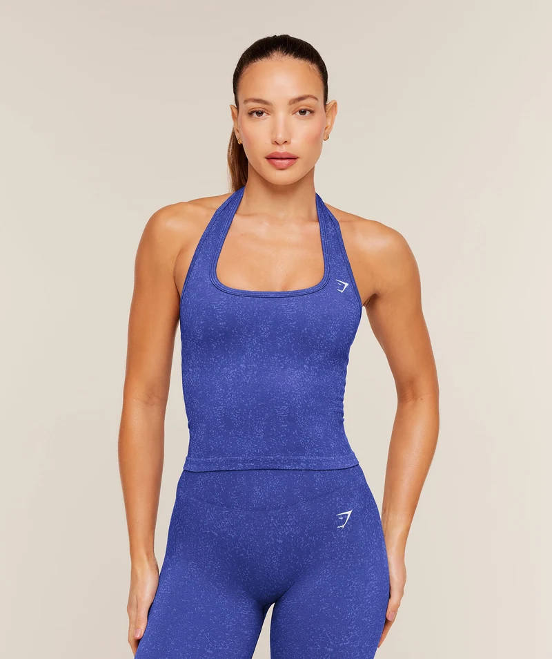 Gymshark Adapt Fleck x Whitney Tank With Shelf - Force Blue/Steady Purple