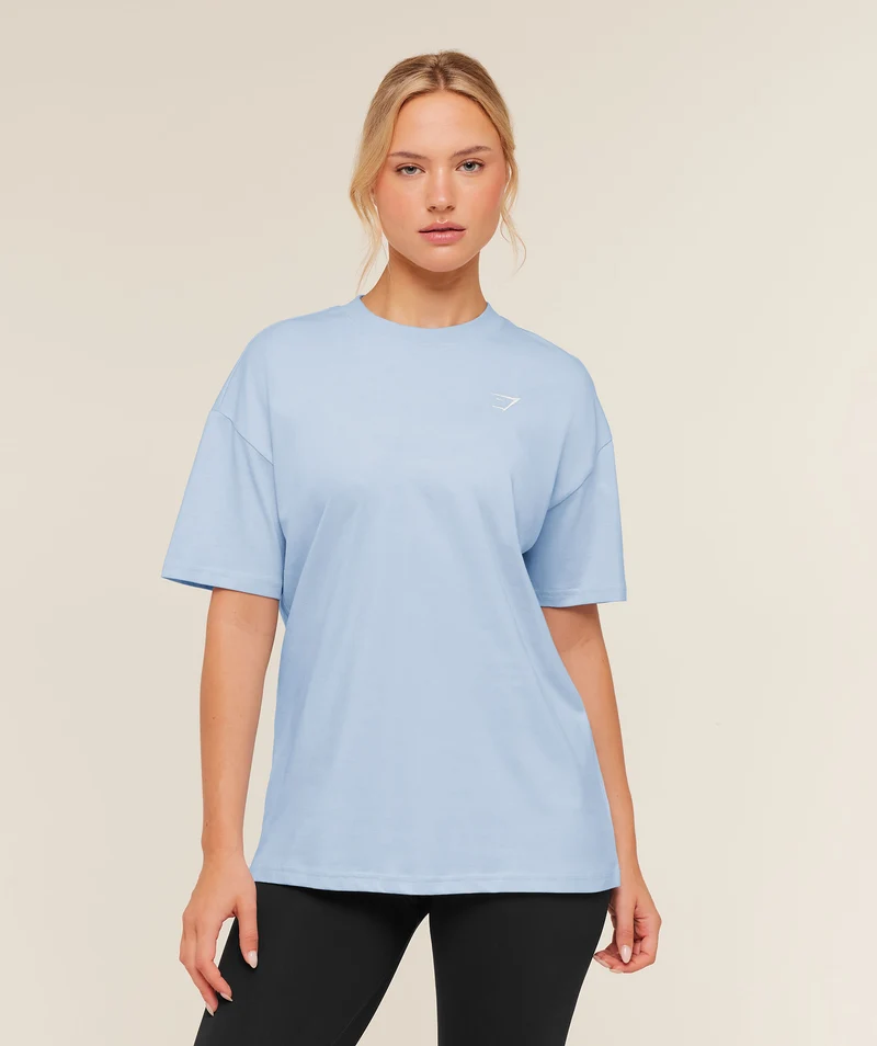 Gymshark Training Oversized T-Shirt - Chilled Blue