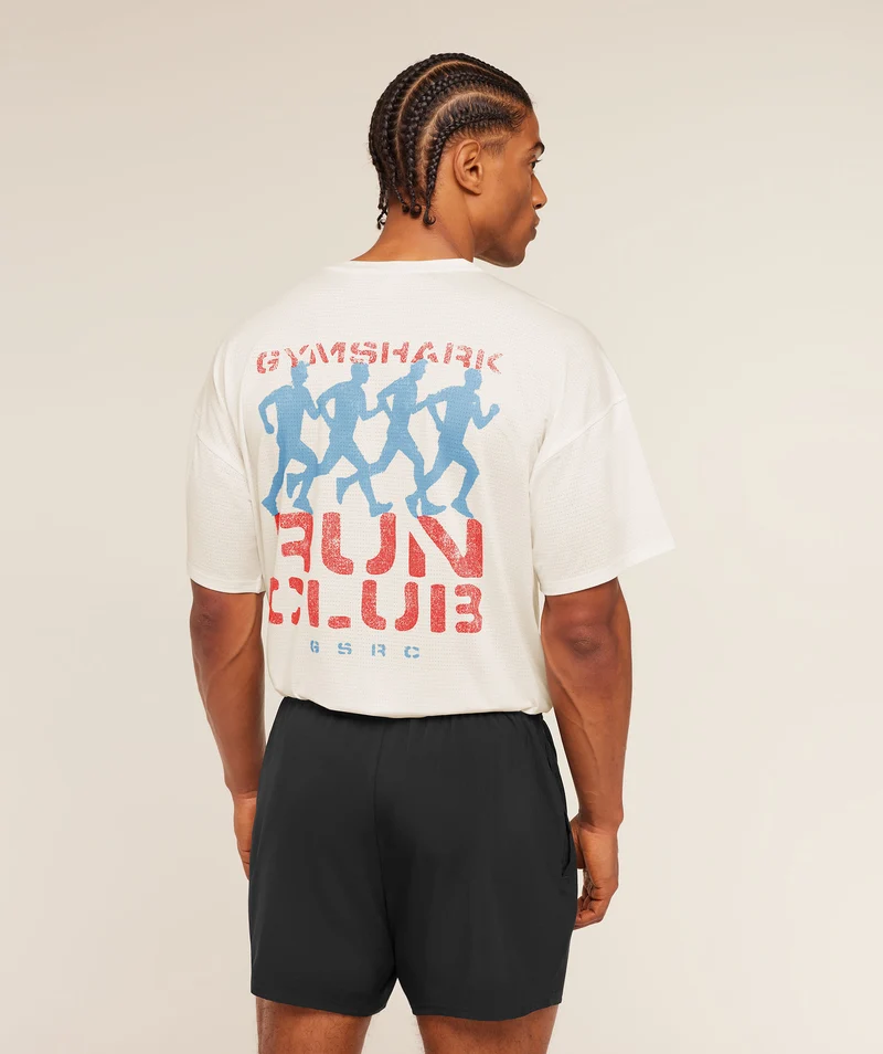 Gymshark GSRC Stencil Graphic T-Shirt - Soft White