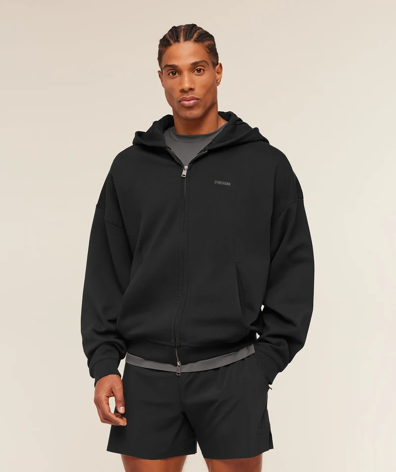 Gymshark Evolve Lightweight Zip Through Hoodie - Black