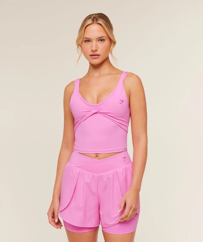 Gymshark Crossover Back Tank - Focus Pink