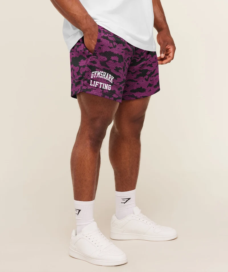 Gymshark Lifting Mesh 5" Shorts - Super-Set Pink
