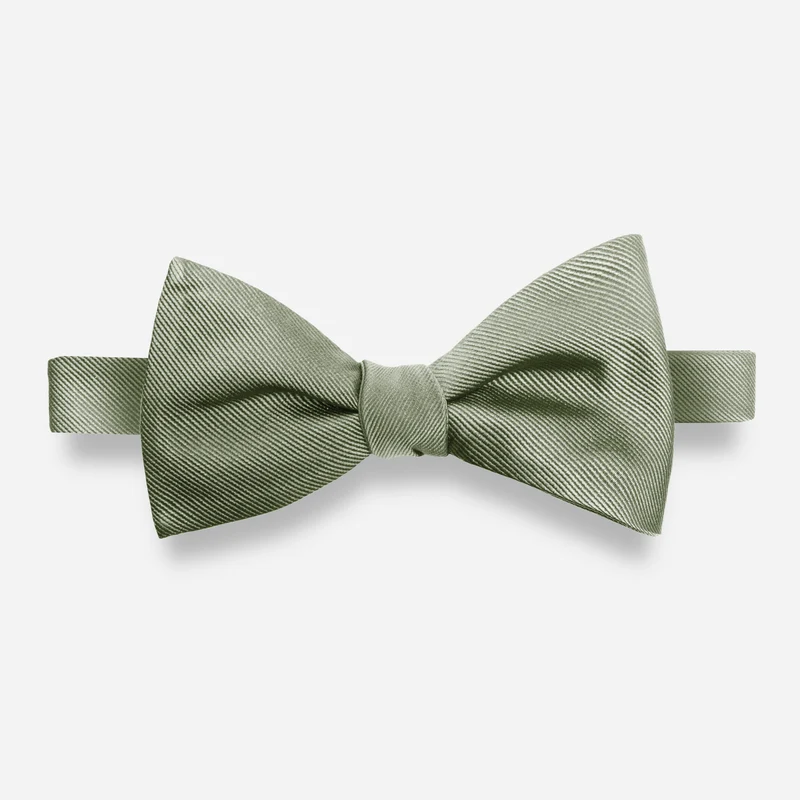 Grosgrain Solid Sage Green Bow Tie