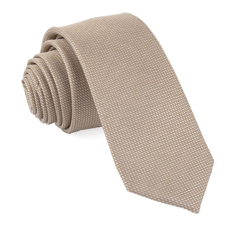 Union Solid Light Champagne Tie