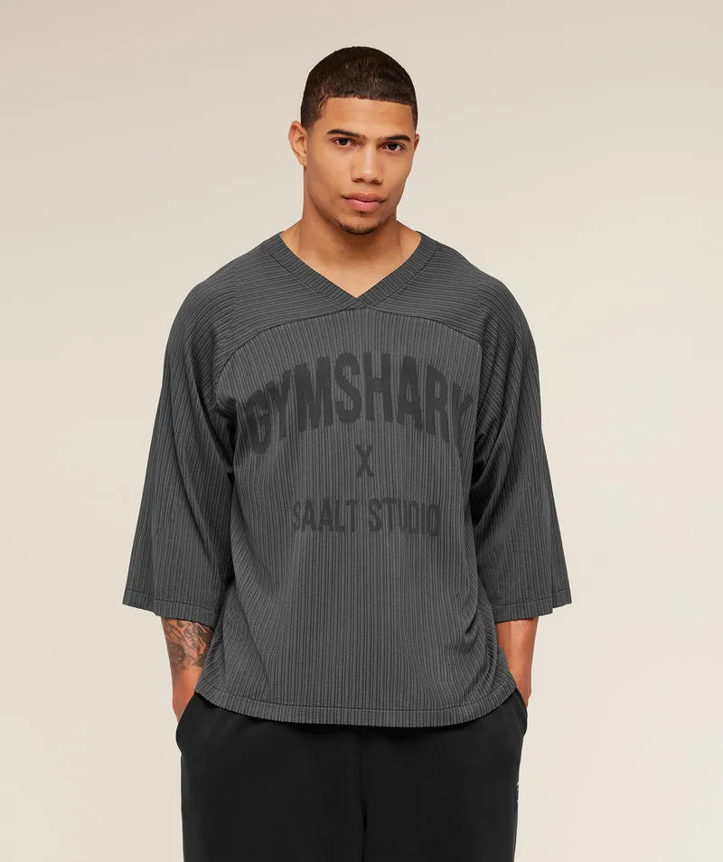 Gymshark x Saalt Studios Seamless Jersey - Asphalt Grey/Pitch Grey