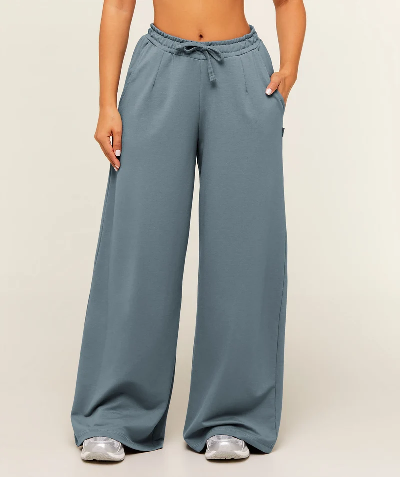 Gymshark Lightweight Wide Leg Pant Short - Iron Blue