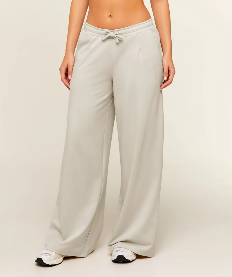 Gymshark Lightweight Wide Leg Pants Regular - Pebble Grey