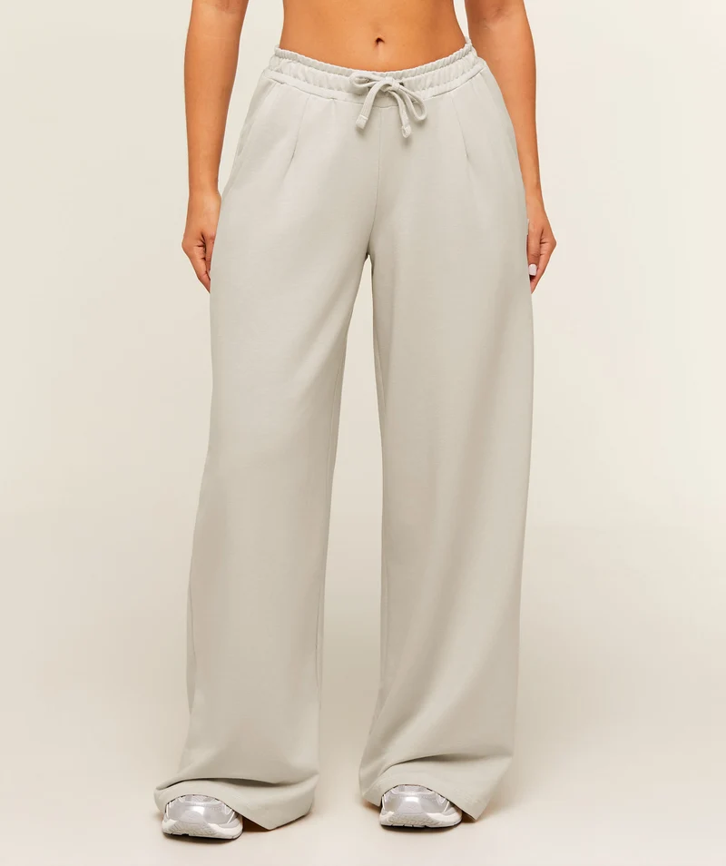 Gymshark Lightweight Wide Leg Pant Short - Pebble Grey
