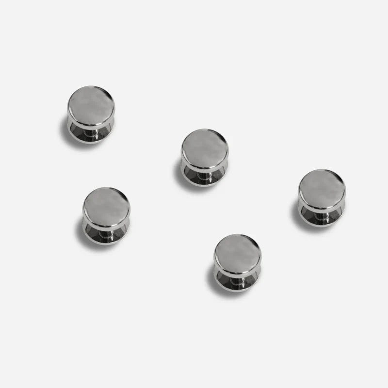 Tuxedo Silver Stud Set
