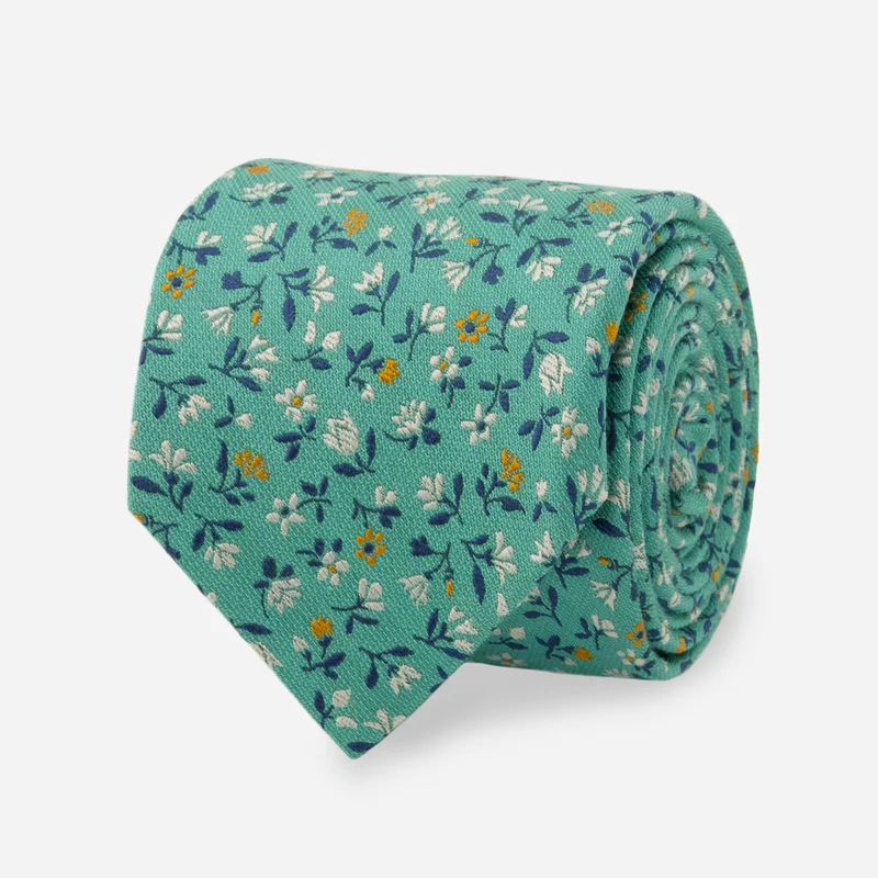 Floral Acres Mint Tie