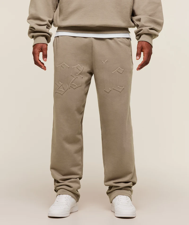 Gymshark Embossed Straight Leg Joggers - Lifestyle Brown