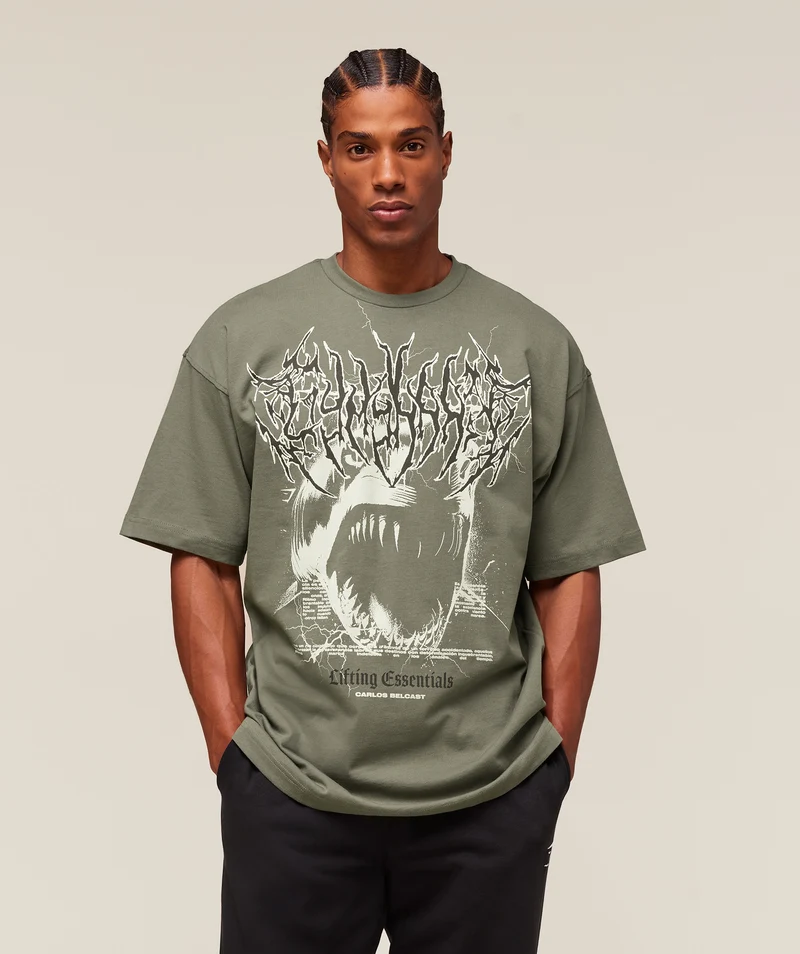 Gymshark Carlos x Rest Day Essential T-Shirt - Base Green