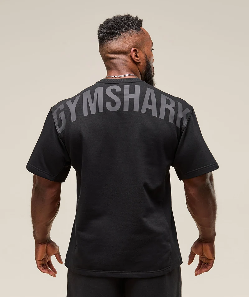 Gymshark Power Short Sleeve Crew - Black