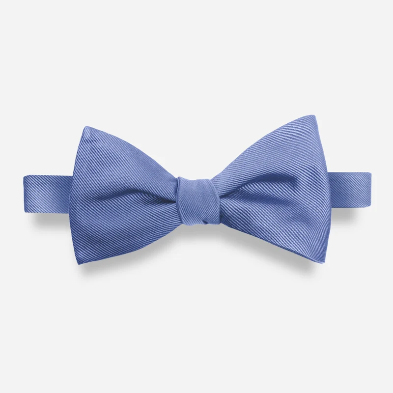 Grosgrain Solid Light Blue Bow Tie