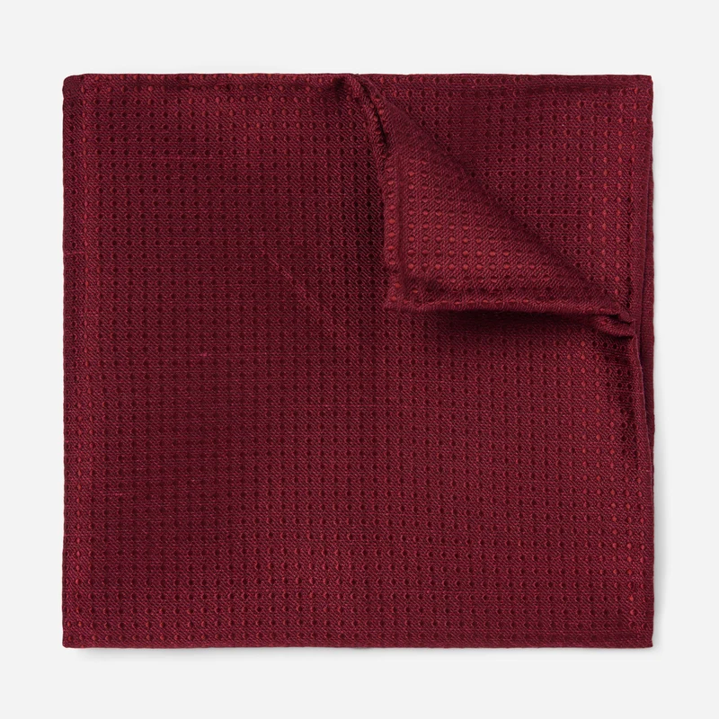 Dotted Spin Burgundy Pocket Square