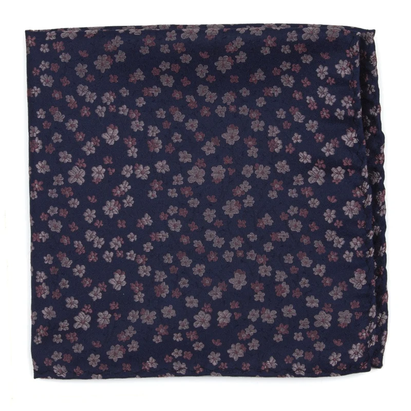 Free Fall Floral Purple Pocket Square