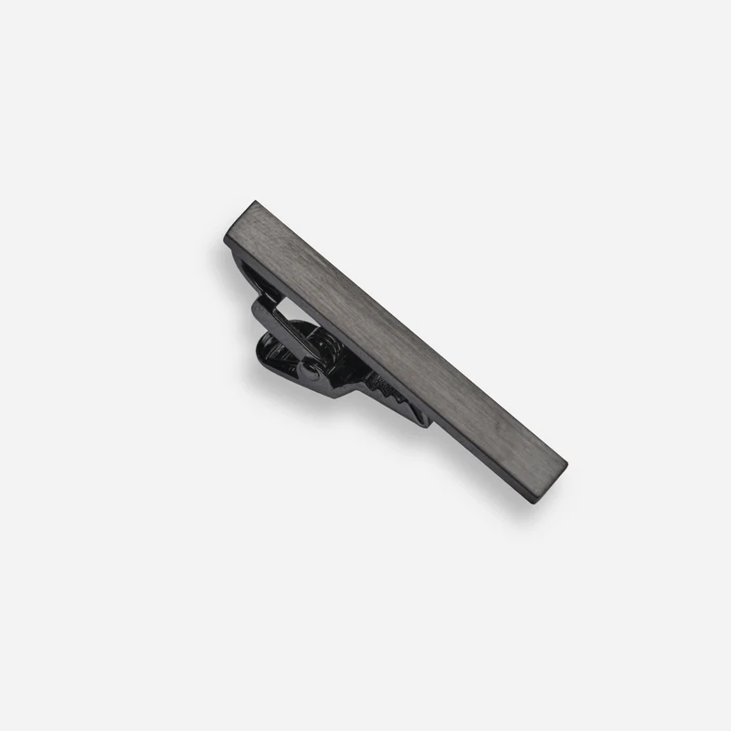 Brushed Straight Gun Metal Tie Bar