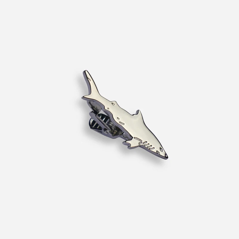 Shark Silver Tie Bar