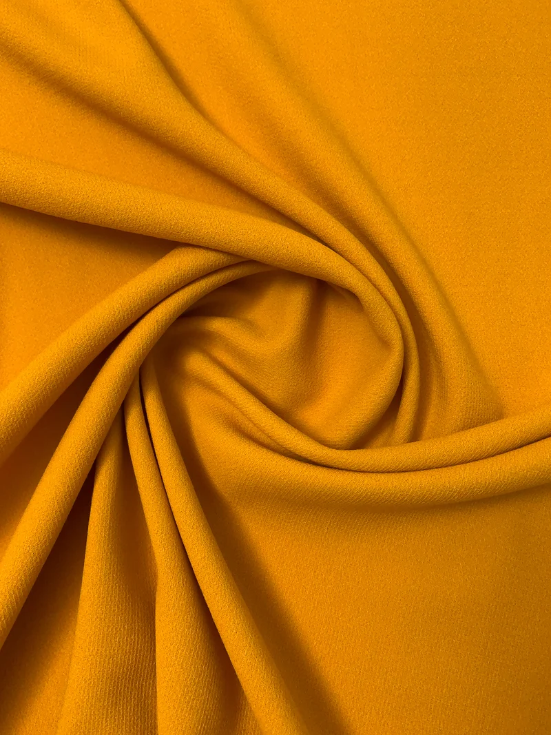 Italian Solid Stretch Double Wool Crepe - Marigold