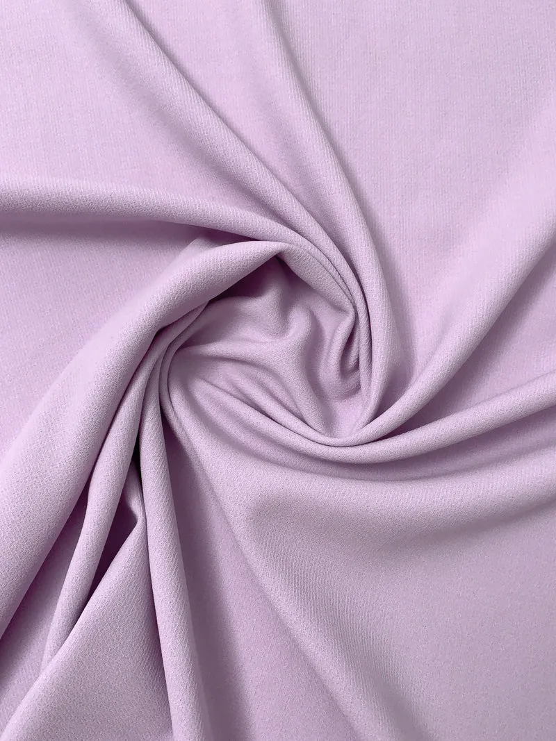 Italian Solid Stretch Double Wool Crepe - Lilac