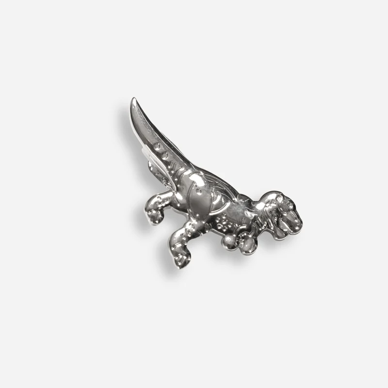 Dinosaur Silver Tie Bar
