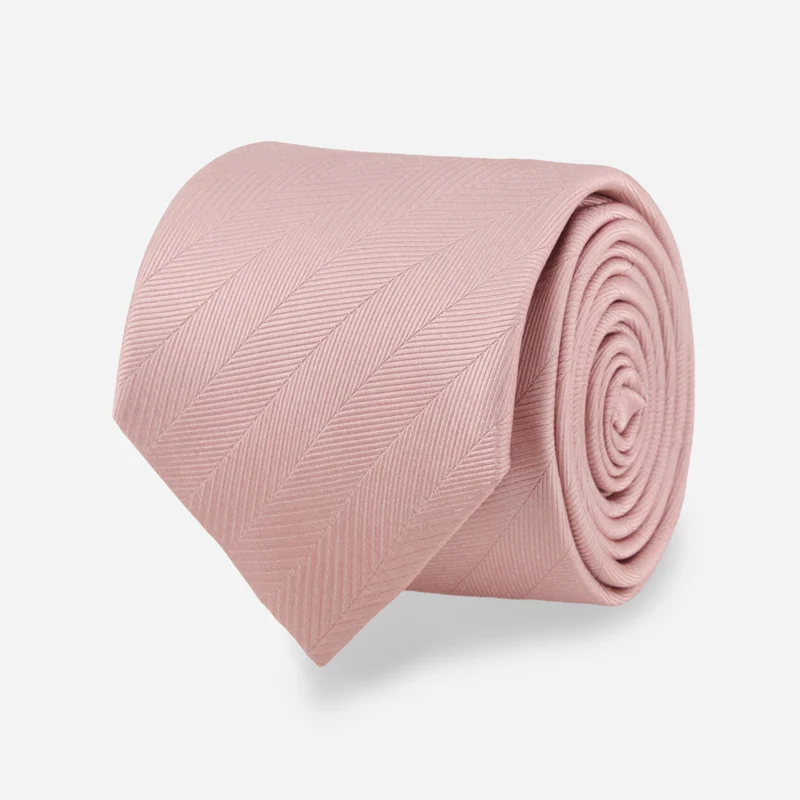 Herringbone Vow Mauve Stone Tie