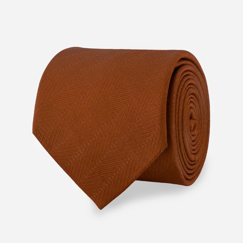 Herringbone Vow Copper Tie