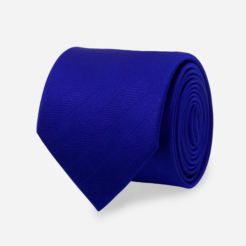Herringbone Vow Royal Blue Tie