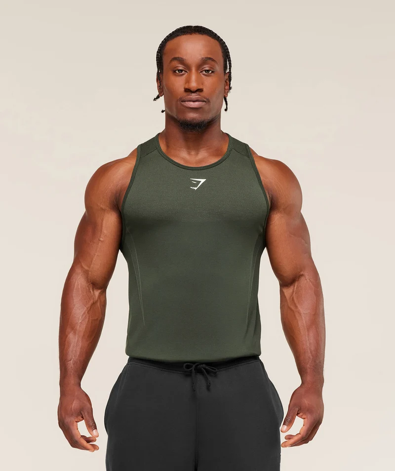 Gymshark Shadow Seamless Stringer - Trail Green