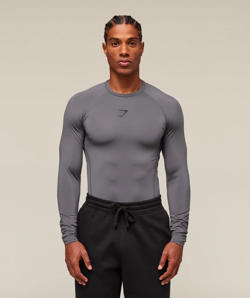 Gymshark Element Baselayer Long Sleeve T-Shirt - Dark Grey