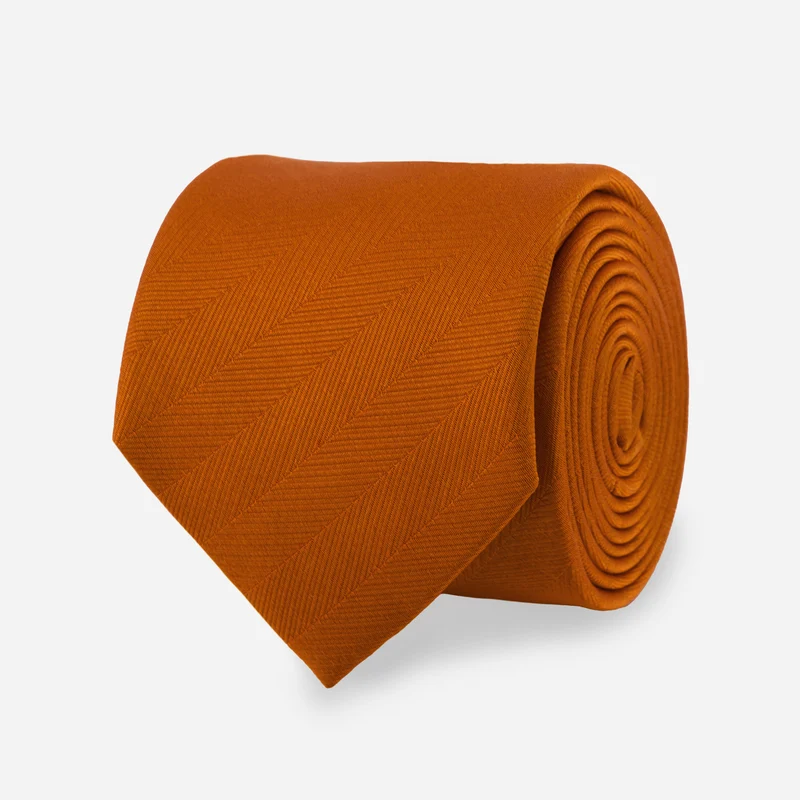 Herringbone Vow Rust Tie