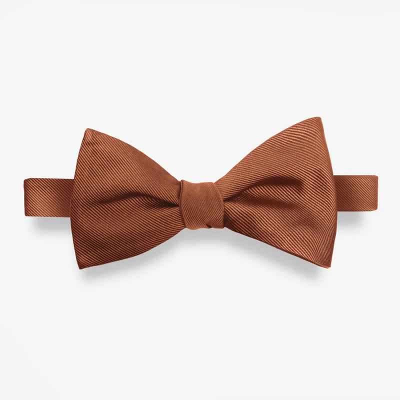Grosgrain Solid Rust Bow Tie