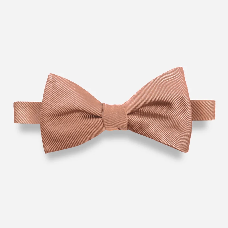 Grosgrain Solid Dusty Blush Bow Tie
