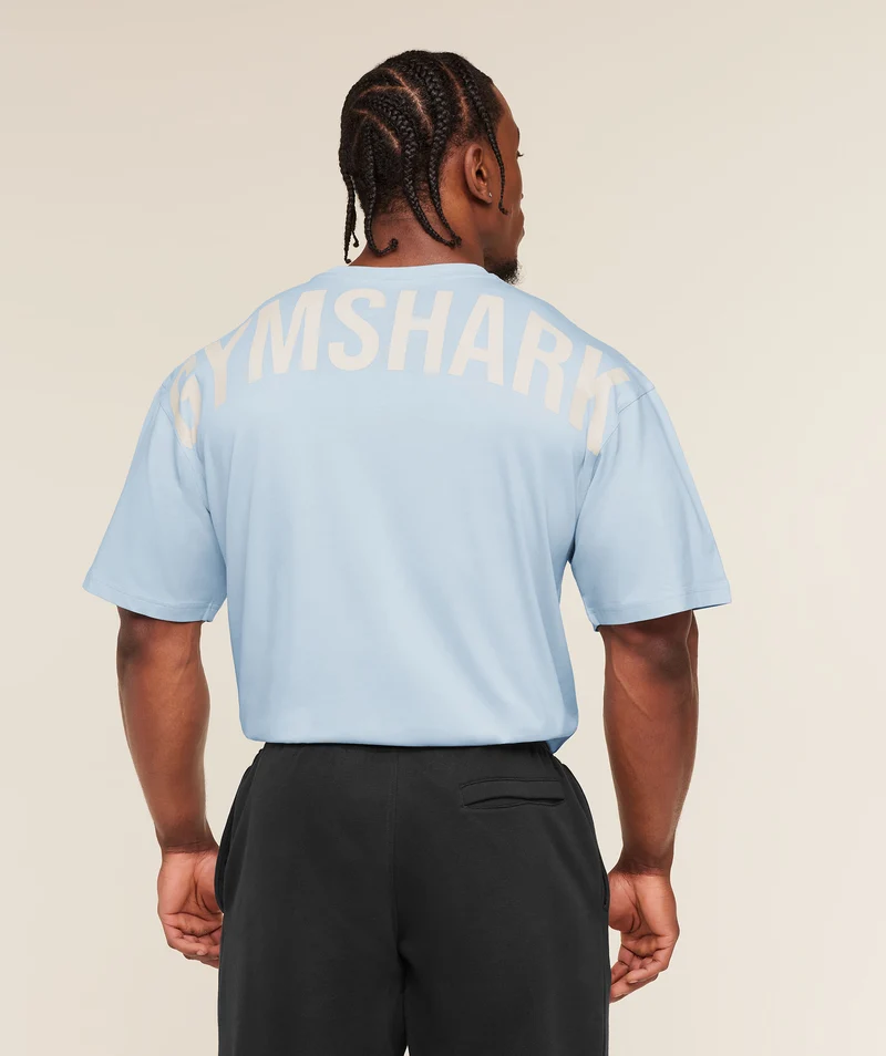 Gymshark Power T-Shirt - Chilled Blue