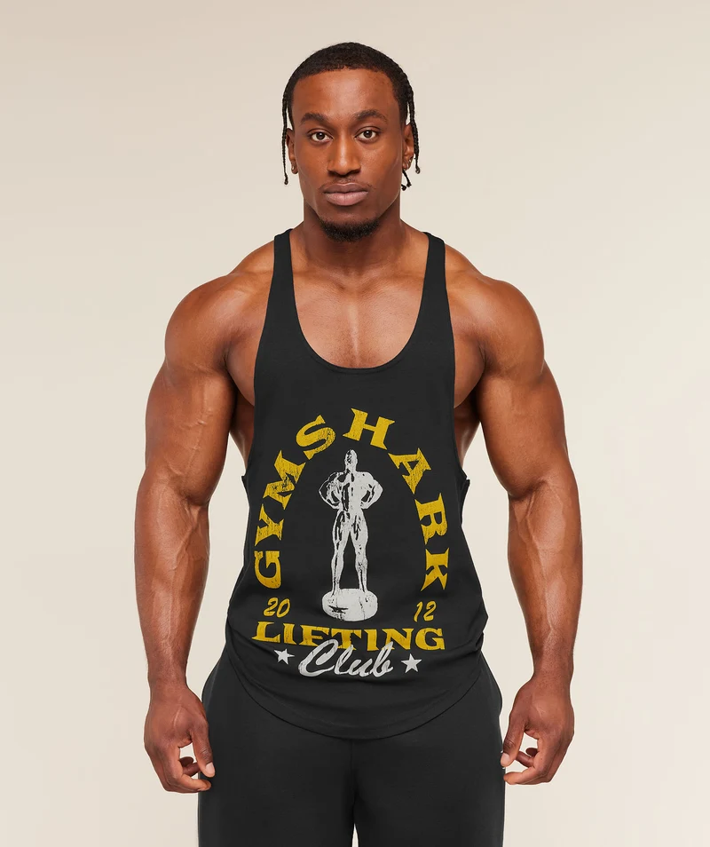 Gymshark Trophy Graphic Stringer - Black
