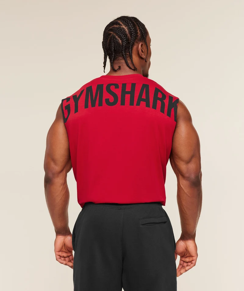 Gymshark Power Cut Off Tank - Conditioning Red