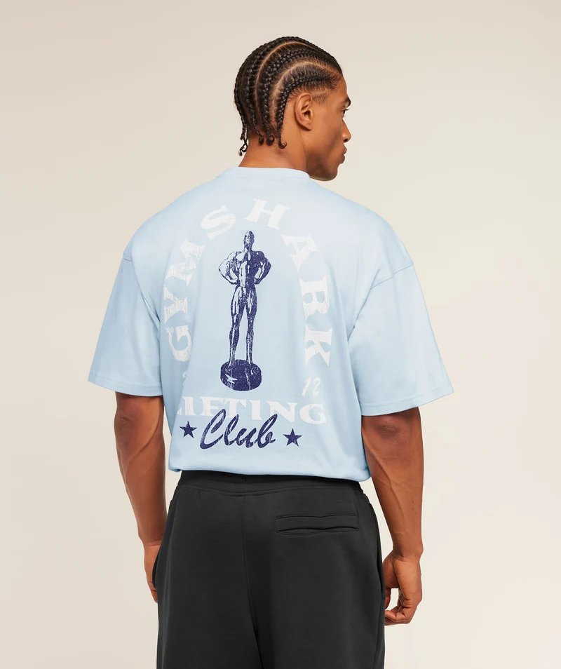 Gymshark Trophy Graphic T-Shirt - Chilled Blue