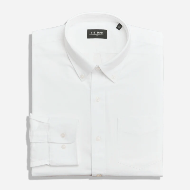The Modern-Fit Oxford White Casual Shirt